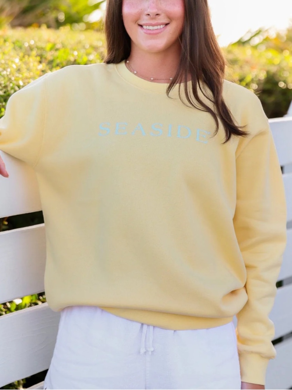 SEASIDE Butter Yellow Crewneck Sweatshirt